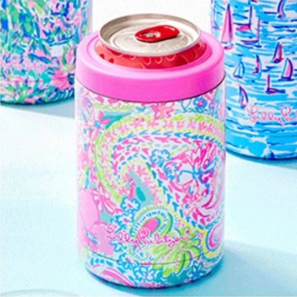 NWT Lilly Pulitzer Insulated Can Tumbler 11.8 oz Flock Full of Fun